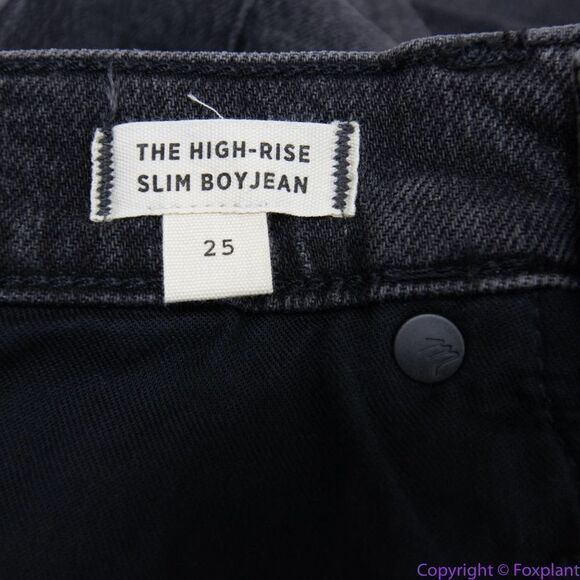 NEW Madewell High-Rise Slim Boyjean in Caton Wash‎ Ripped-Knee, 25 - Picture 14 of 16